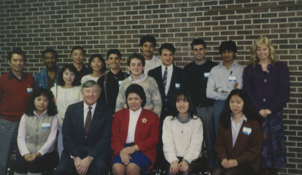 President Lubbers with international students